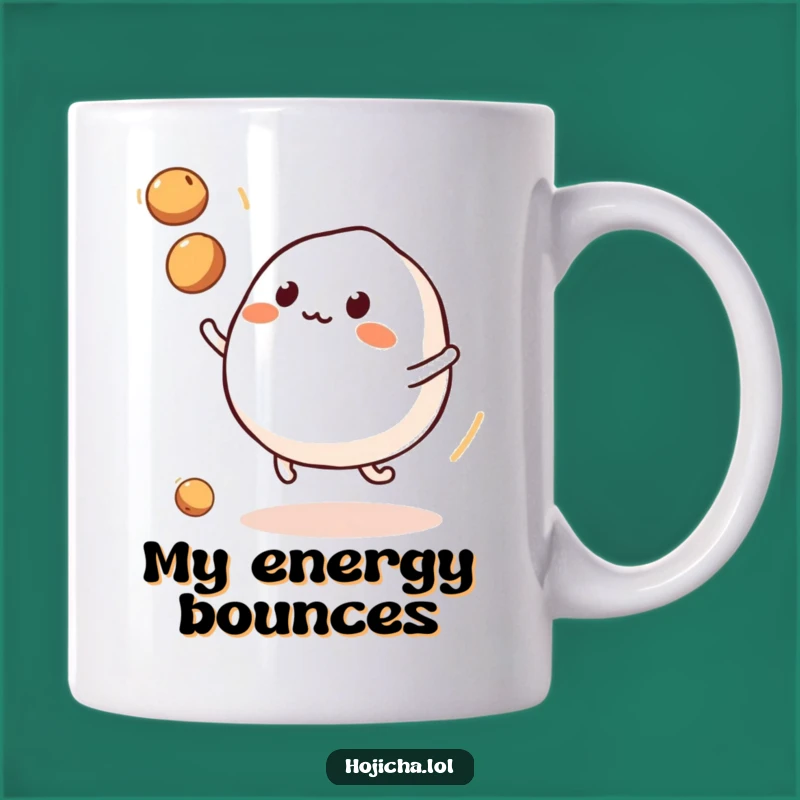 Funny Mochi Juggling Soybeans Mug: Whimsical Snack Time Humor