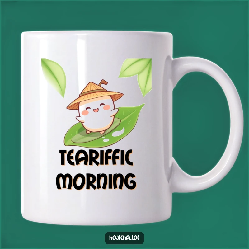 Funny Mochi Surfing Tea Leaf Mug: Giggles & Brews For Tropical Fun