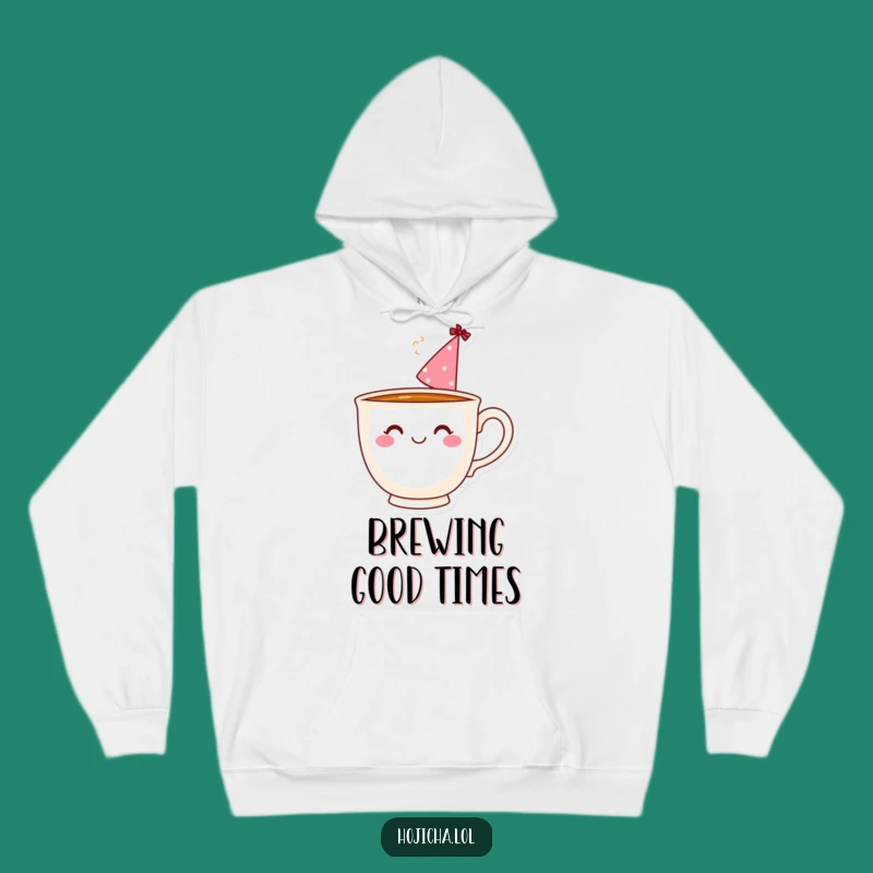 Funny Teacup Party Hat Hoodie: Cozy Celebrations & Warm Humorous Comfort