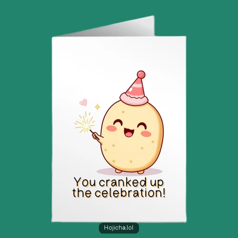 Free Printable Hojicha Cookie Congrats Card: Sparkly Downloadable Celebration Gift