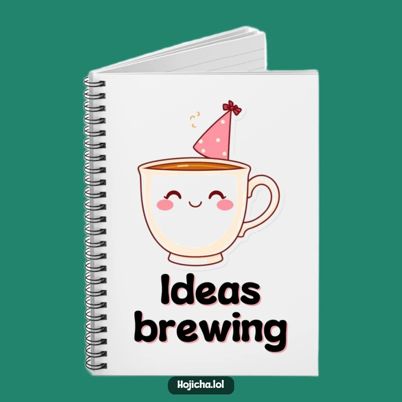 Funny Teacup Party Hat Notebook: Jot Down Happy Thoughts With Style