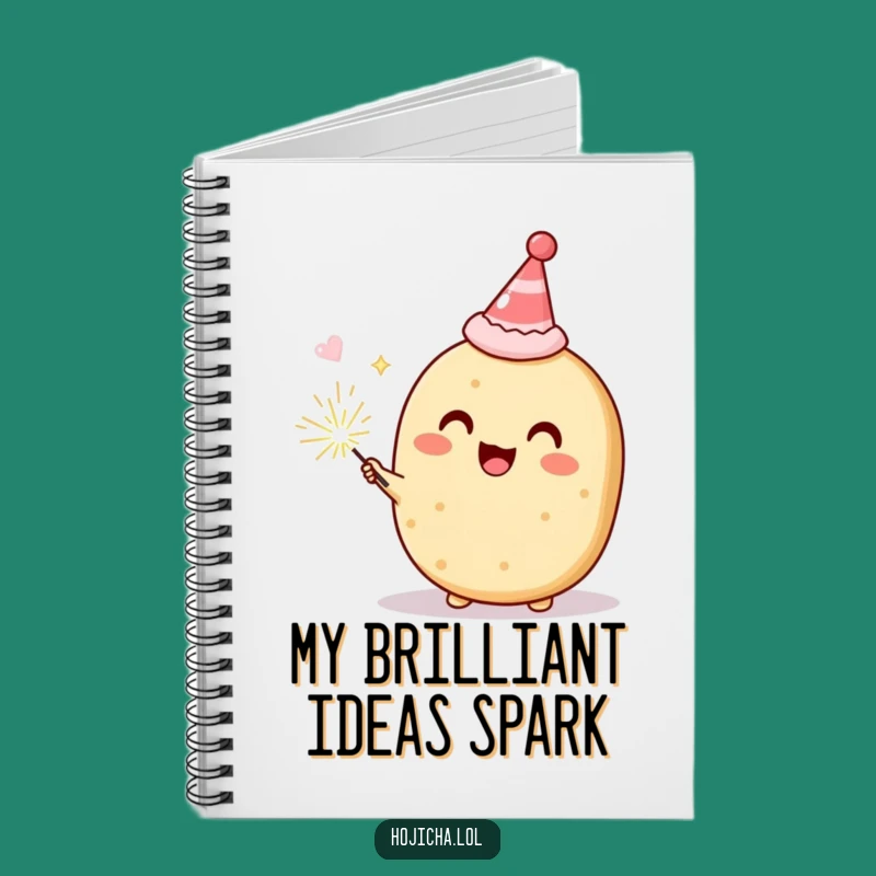 Funny Hojicha Cookie Party Notebook, Festive Gift for Jotting Down Celebratory Ideas