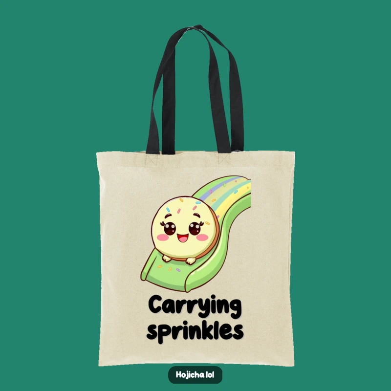 Funny Matcha Cookie Slide Tote Bag: Carry Your Sweetness Everywhere